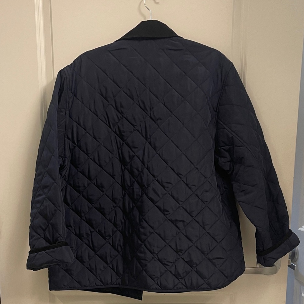 Zara Navy Blue Quilted Puffer Jacket - Picture 3 of 7